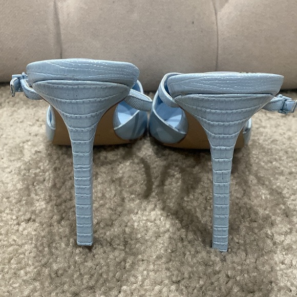 Nine West light blue mules sz 12 - Picture 2 of 4
